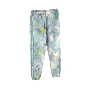 Adidas Girl's Cotton Fleece Joggers S Wonder Blue Mid Rise Pull On Soft Casual A
